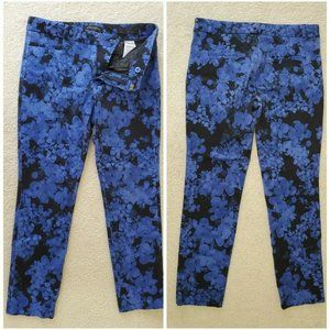 Banana Republic Sloan blue floral pants